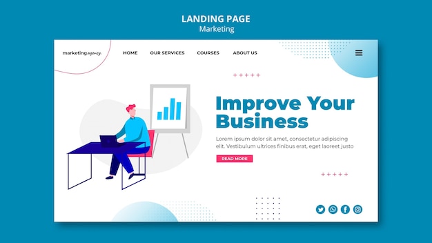 Business improvement landing page