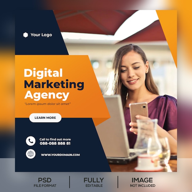 PSD business instagram post banner vorlage