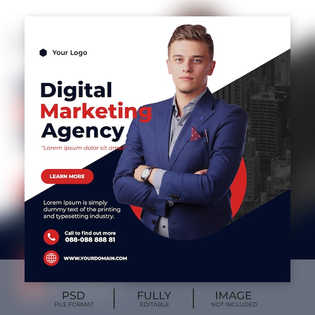 Business instagram post vorlage banner