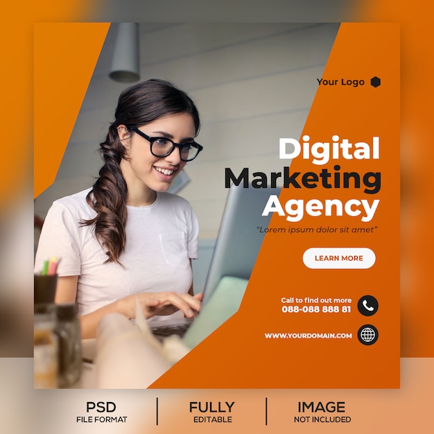 PSD business instagram post vorlage banner