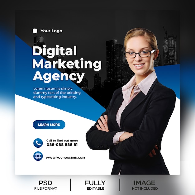 PSD business instagram post vorlage banner