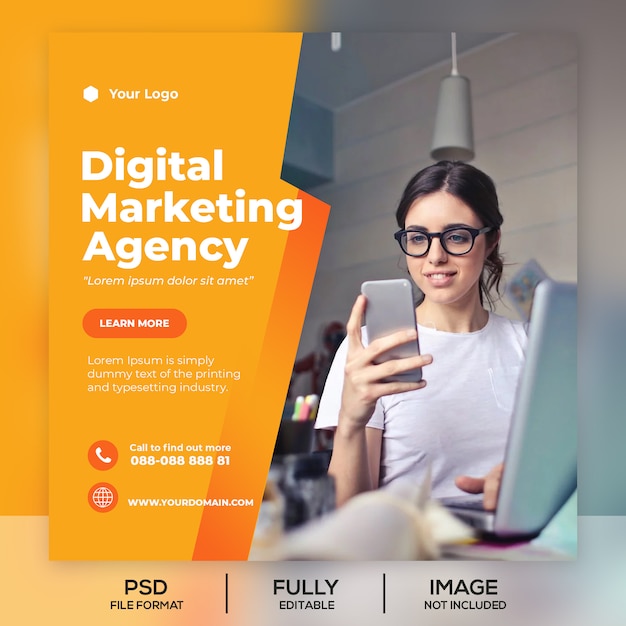 PSD business instagram post vorlage banner