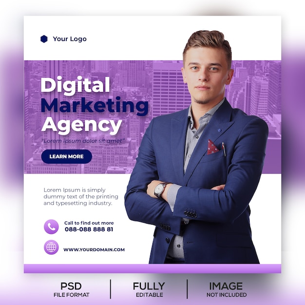 Business instagram post vorlage banner