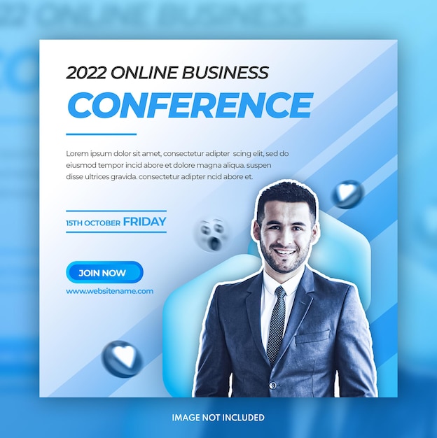 Business-Konferenz-Social-Media-Banner-Design-Vorlage Premium-PSD