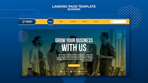 Business landing page vorlage