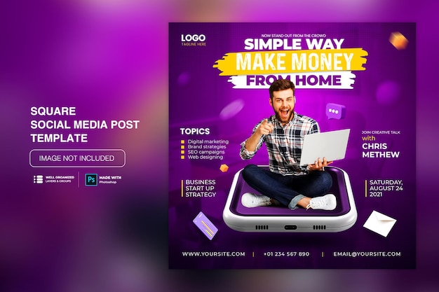 Business Promotion und Corporate Social Media Post Vorlage