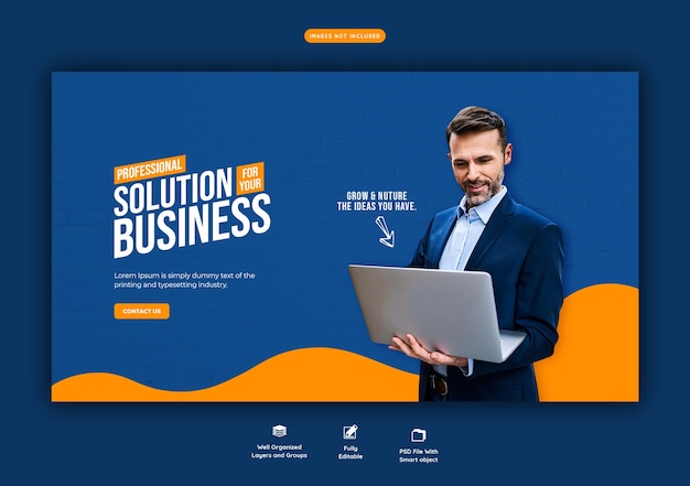 PSD business promotion und corporate web banner vorlage