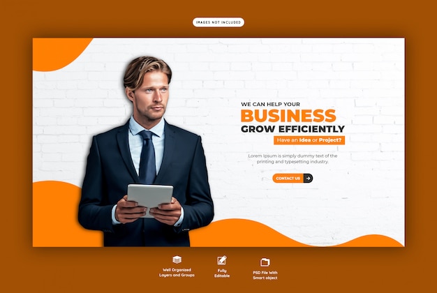 Business Promotion und Corporate Web Banner Vorlage