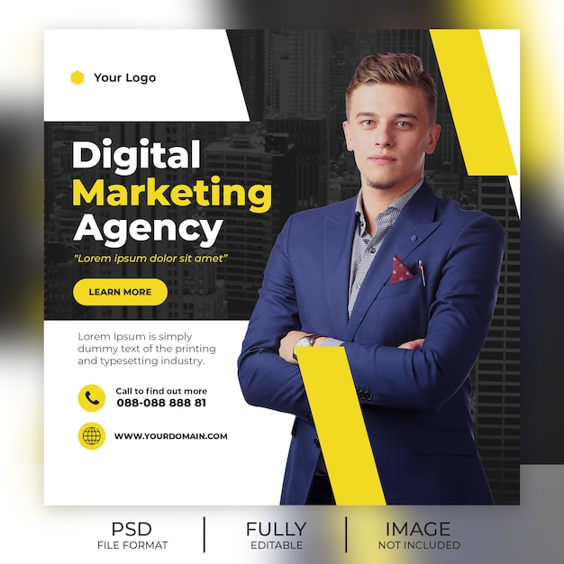 Business social media post vorlage banner