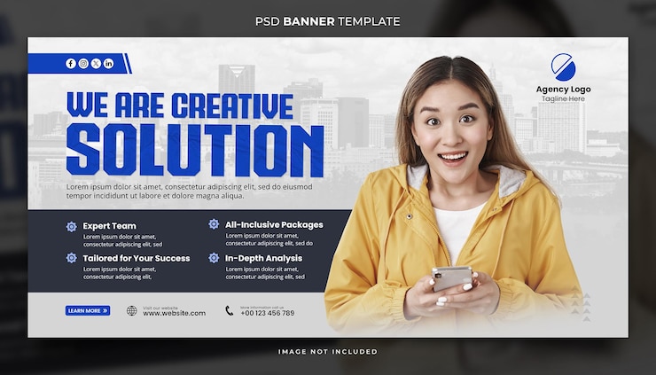 PSD business solution ads banner template