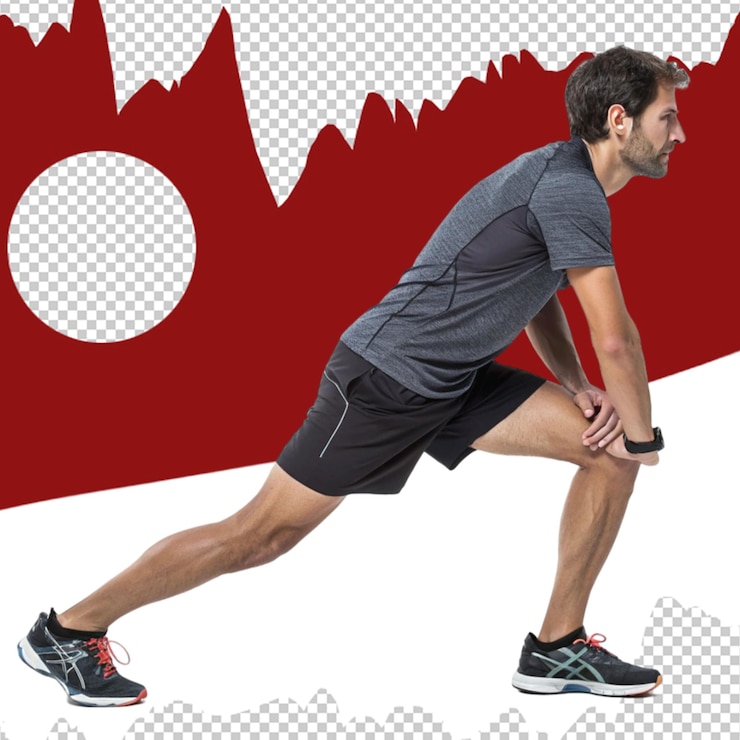PSD business start and black man with focus race track and competition with determination run and goal male person entrepreneur or employee in a suit marathon and runner with a challenge and career