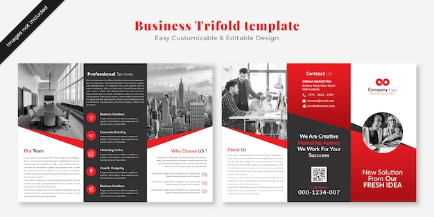 PSD business trifold broschüre vorlage modell