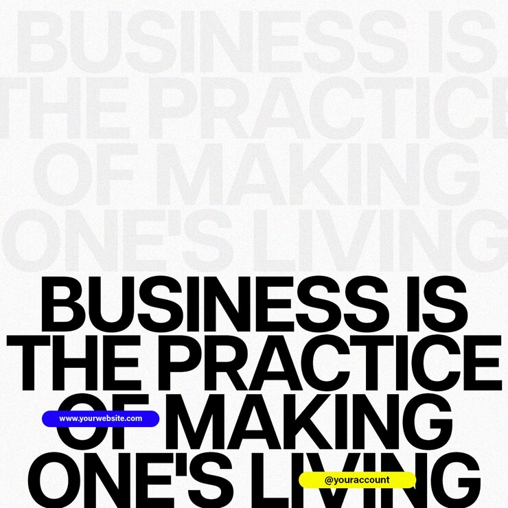 PSD business typography design-konzept für instagram und social-media-posts