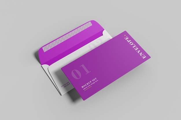 Business Umschlag Mockup Design 3D-Rendering
