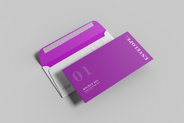 Business umschlag mockup design 3d-rendering