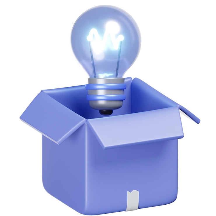 PSD business web security finance suite pack 3d idea box icon
