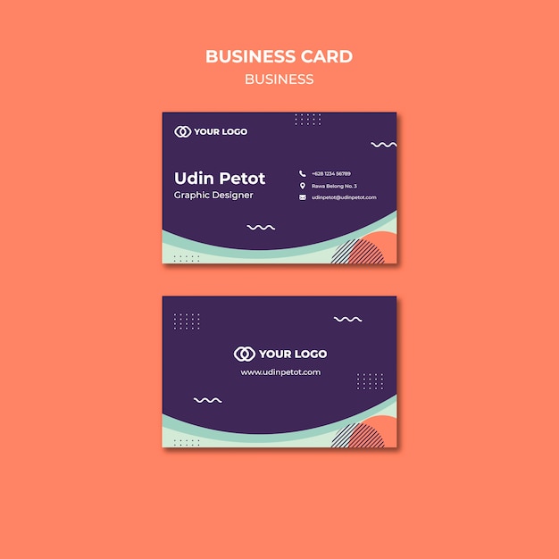 Business workshop concept business card