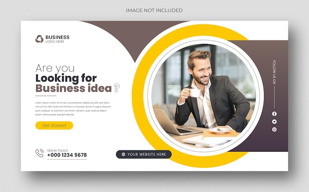 Business-YouTube-Thumbnail und wir Banner-Vorlage