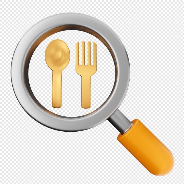 Búsqueda en 3D escaneo de iconos de comida