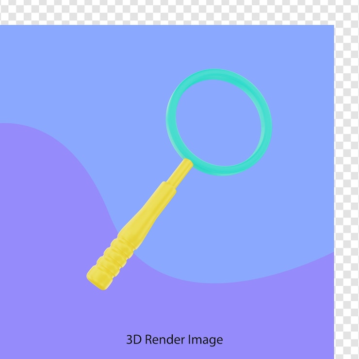 PSD búsqueda de icono de renderizado 3d