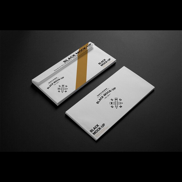 PSD busta commerciale mock up di progettazione