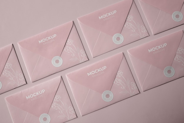 Busta di carta mock-up design con adesivo