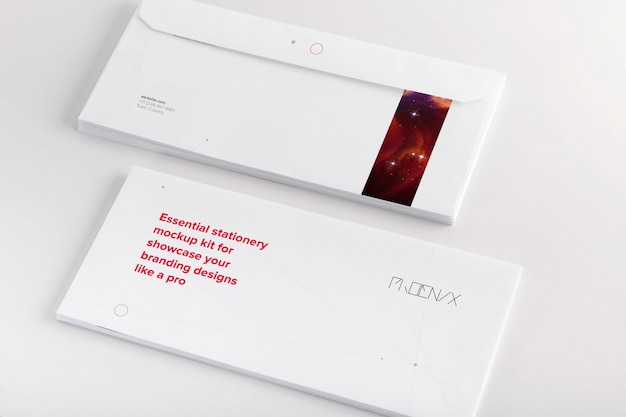 Busta mock up di progettazione