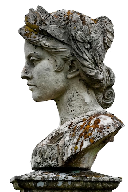 PSD buste d'une femme romaine vue latérale