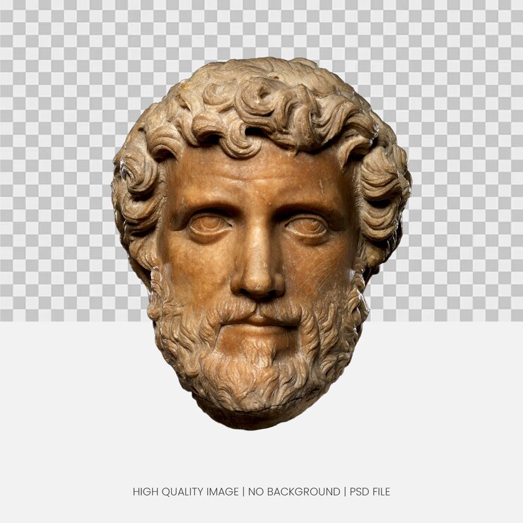 PSD busto de mármore grego antigo