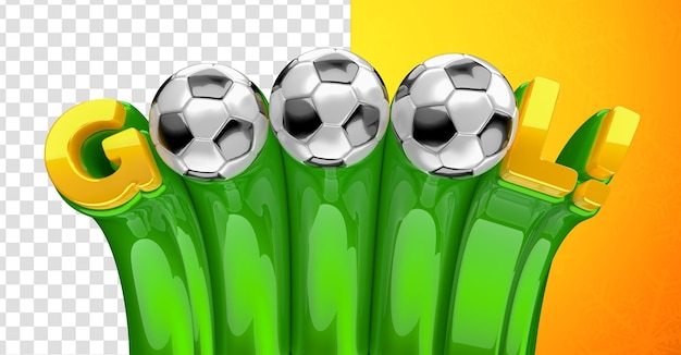 PSD but, football, coupe du monde, but, boule de texte 3d goool