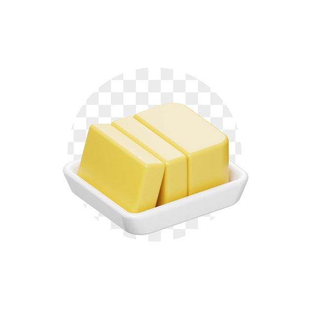 PSD butter-3d-symbol