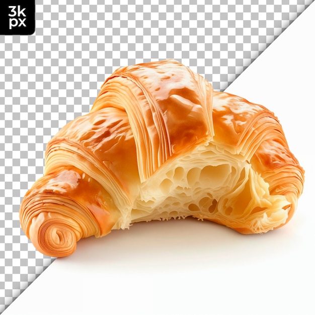 PSD butter-croissant isoliert auf durchsichtigem hintergrund