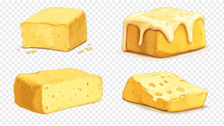 PSD butter isolated on a transparent background