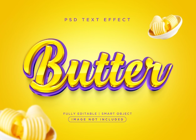 Buttertexteffekt im 3d-stil