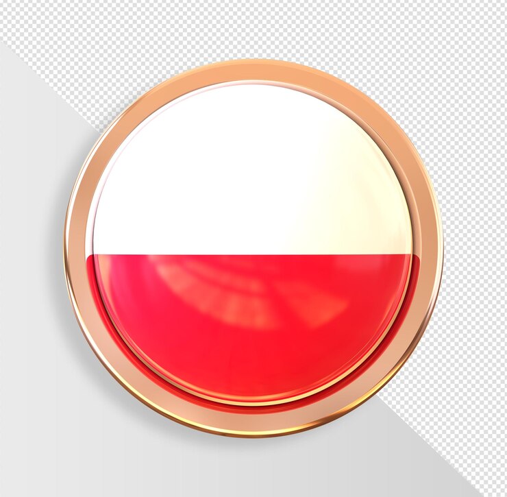 PSD button flag of thuringia 3d render