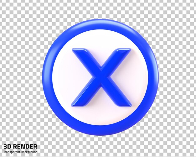 Button Web falsch Fehler-Symbol 3D falsche Prüfung