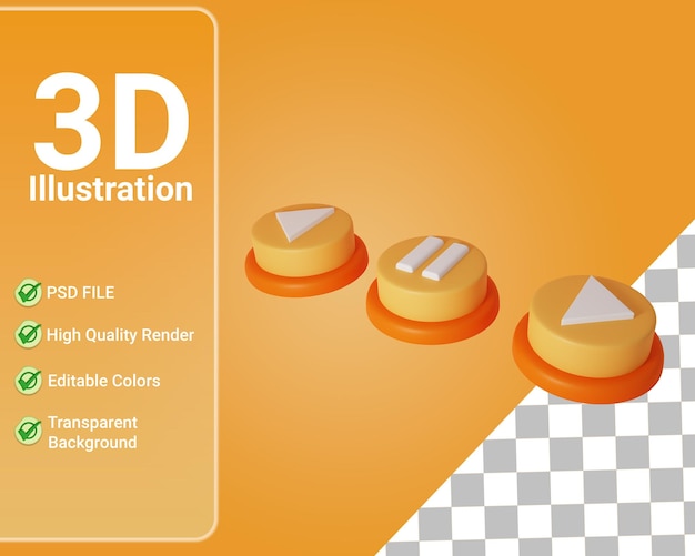 Buttons for User Interface Design in Game,Game Menu Icons , 3d Isolated