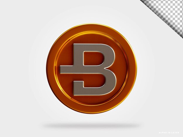 Bytecoin bcn kryptowährungsmünze 3d-rendering-illustration