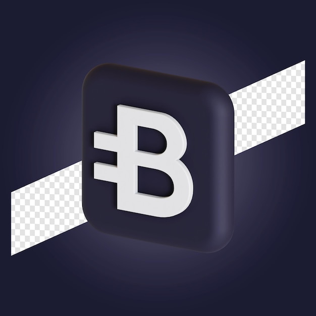 Bytecoin criptomoneda símbolo logo 3d ilustración