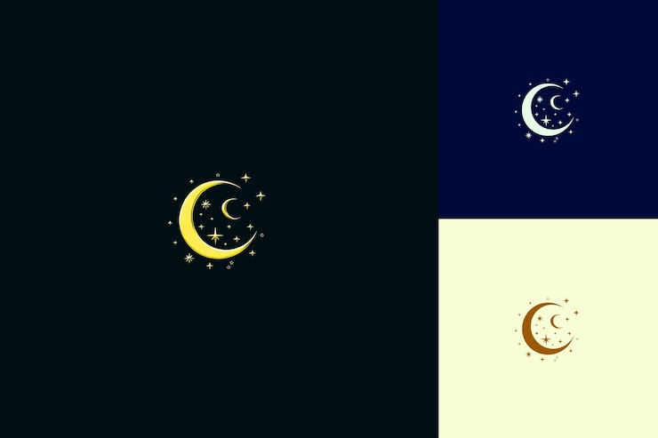PSD c con la letra luna estilo de diseño del logotipo con la c en forma de cr colecciones vectoriales abstractas de la naturaleza