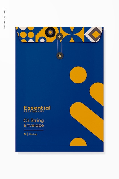 C4 String Envelope Mockup, Front View