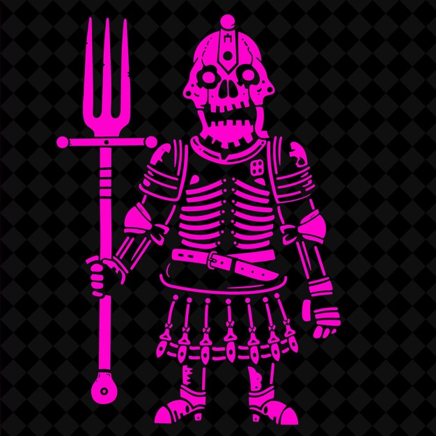 un caballero rosa con una espada y un escudo con una espada