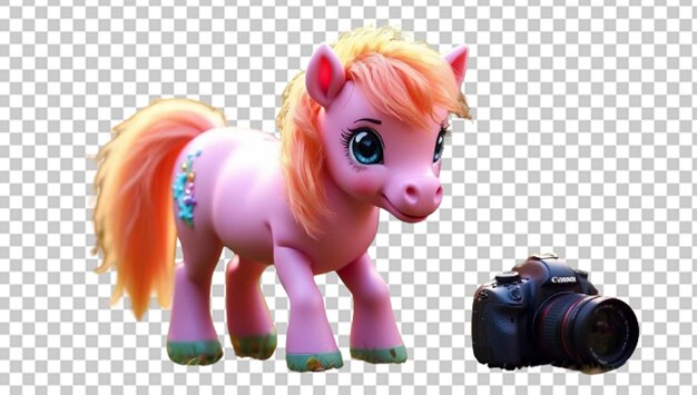 PSD caballito súper lindo adorable en 3d con ojos grandes