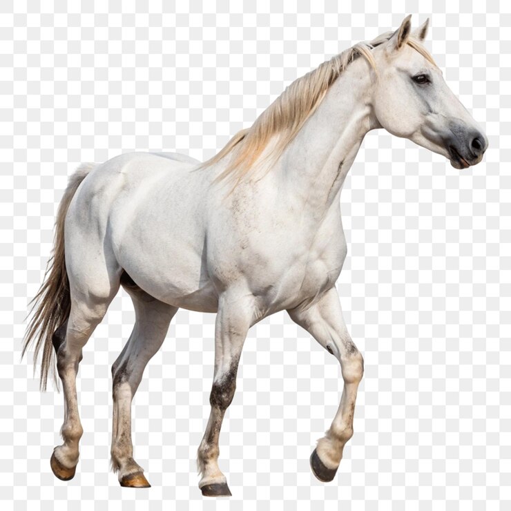 PSD caballo aislado sobre un fondo transparente