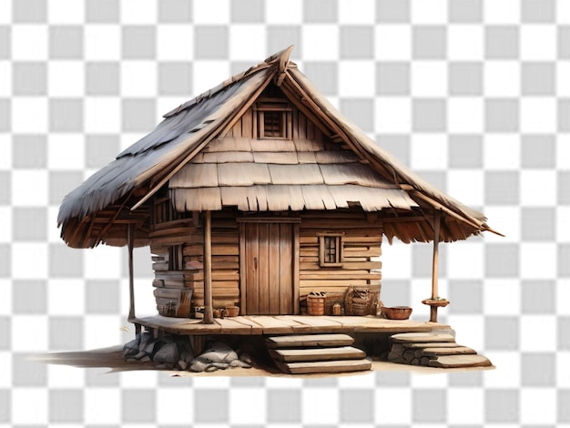 PSD une cabane 3d en png