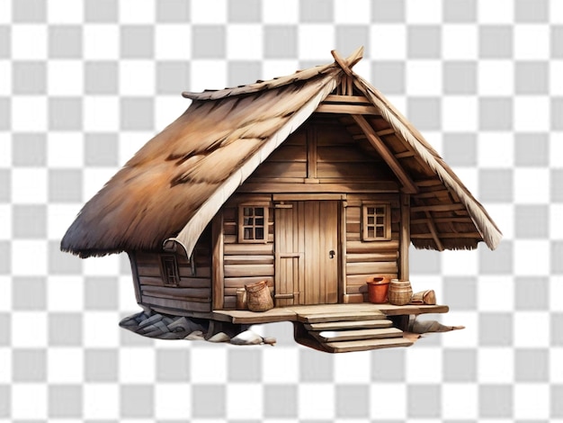 PSD une cabane 3d en png