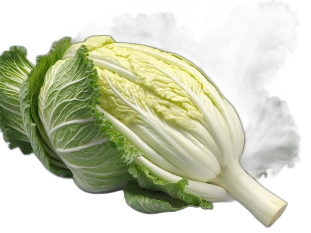Cabbage De Napa Sur Un Fond Blanc