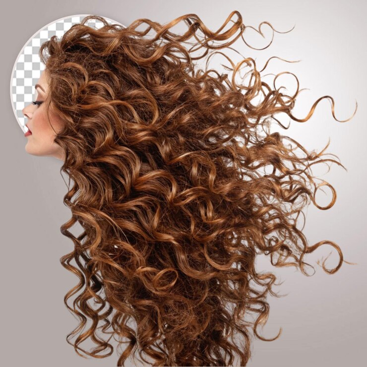 PSD cabello largo y rizado