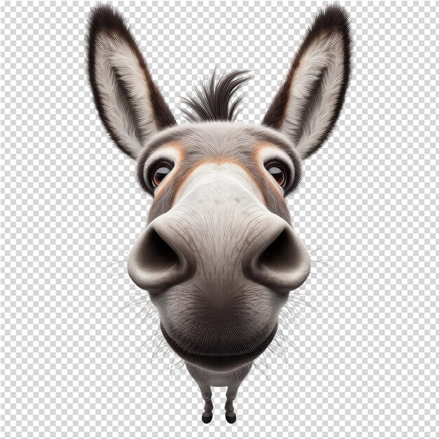 PSD una cabeza de burro con una imagen de un burro en ella