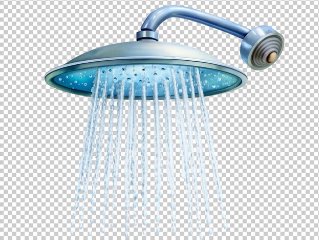 PSD cabeza de ducha con agua goteando hacia abajo